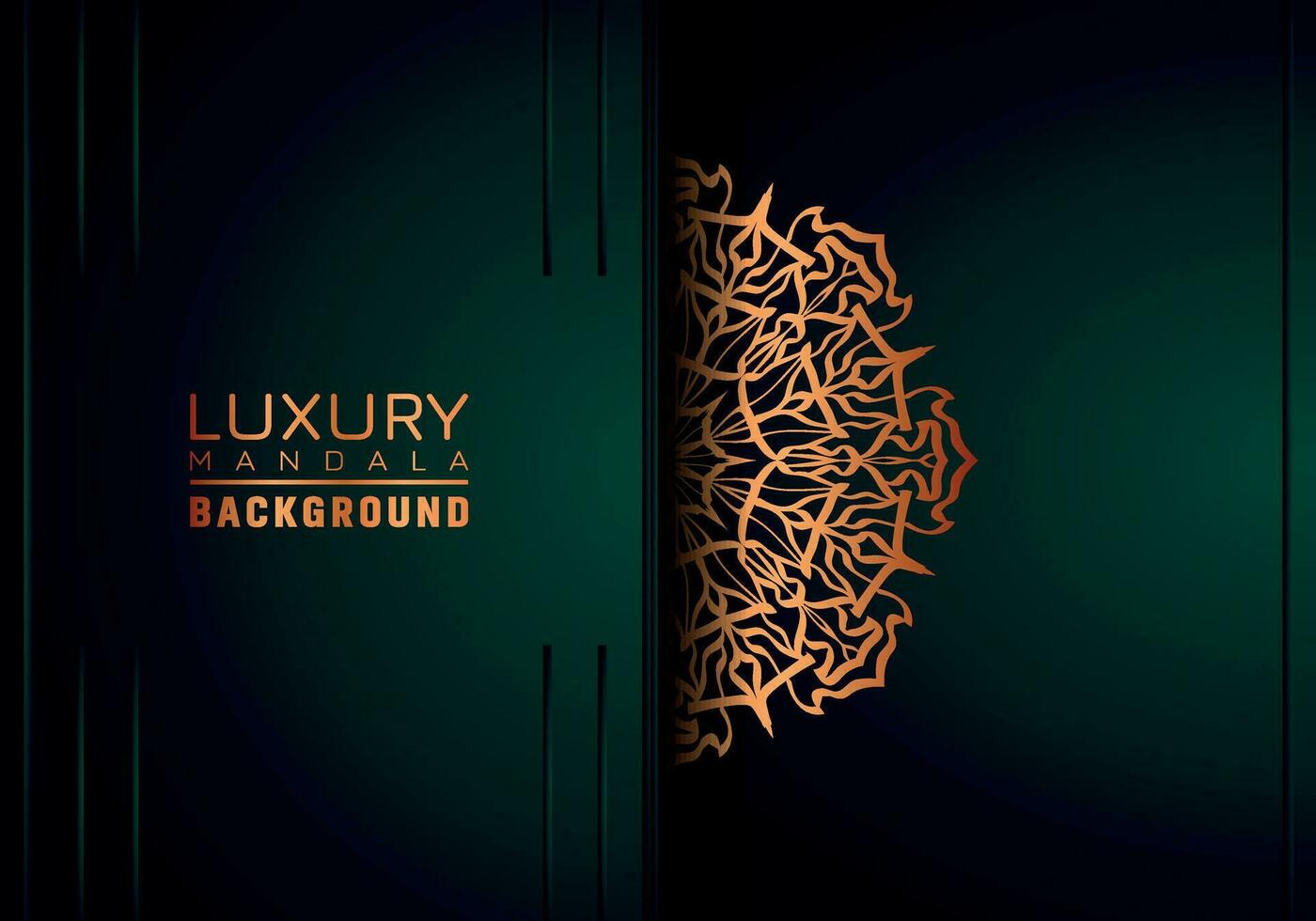 luxe mandala Contexte ornemental, arabesque style avec d'or arabesque modèle style. décoratif mandala ornement pour imprimer, brochure, bannière, couverture, affiche, invitation carte vecteur