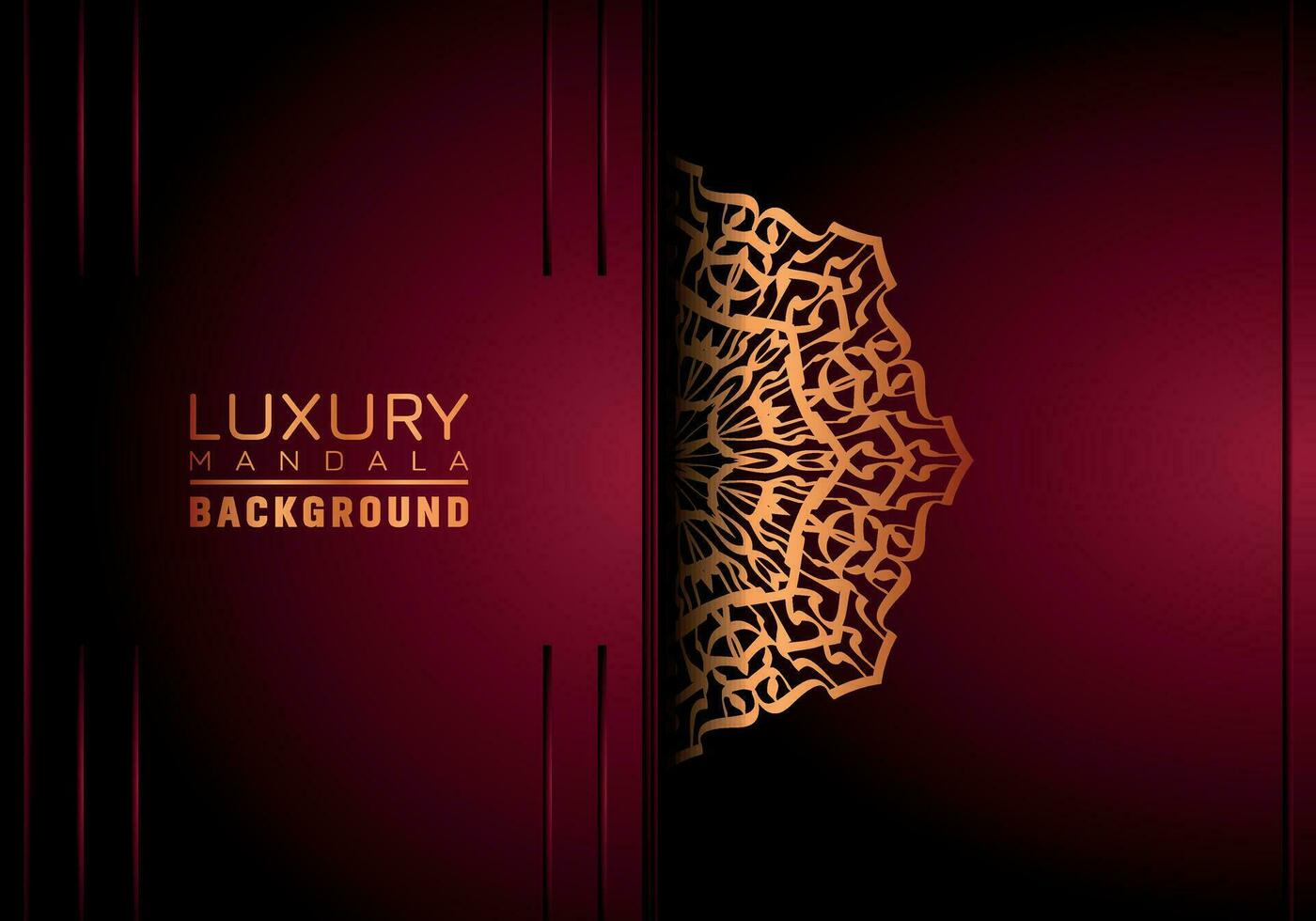 luxe mandala Contexte ornemental, arabesque style avec d'or arabesque modèle style. décoratif mandala ornement pour imprimer, brochure, bannière, couverture, affiche, invitation carte vecteur