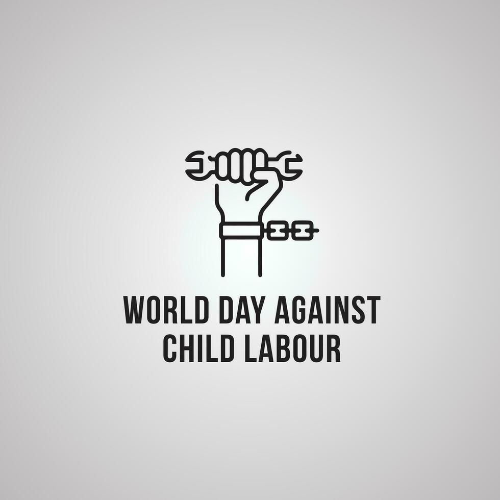 fin exploitation, habilitant futures monde journée contre enfant la main d'oeuvre vecteur