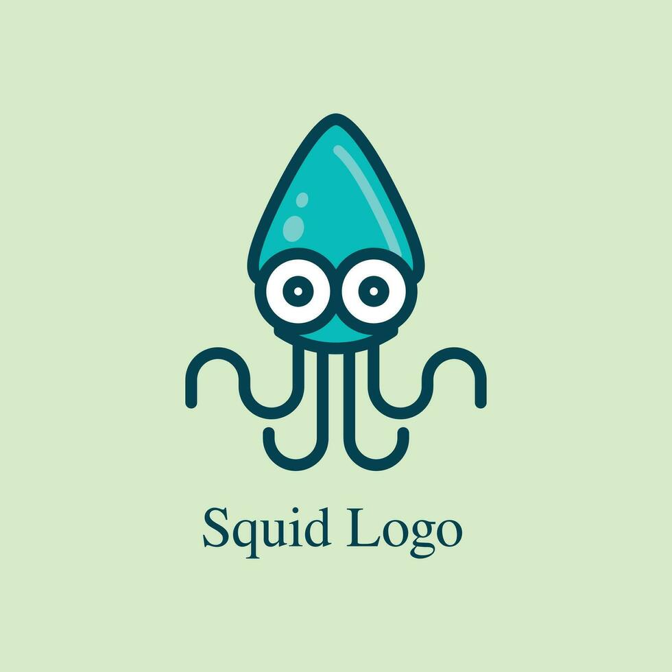 moderne calamar logo conception vecteur