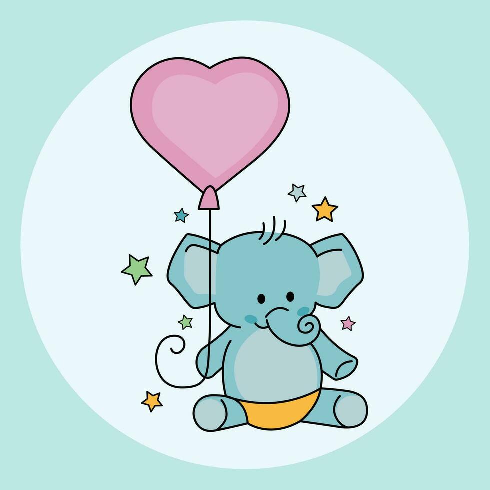 mignonne peu l'éléphant vecteur conception pour bébé des produits