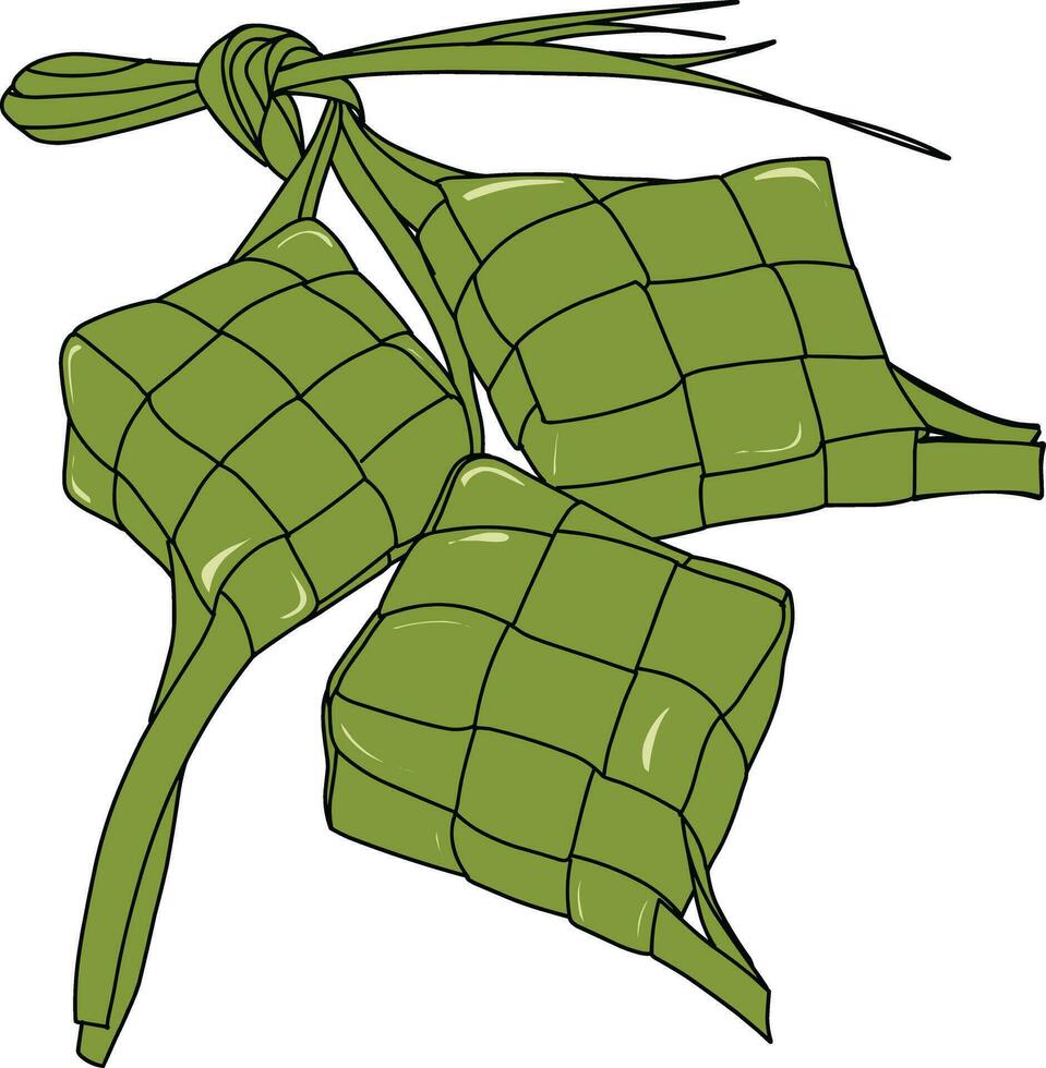 un illustration de ketupat lebaran vecteur
