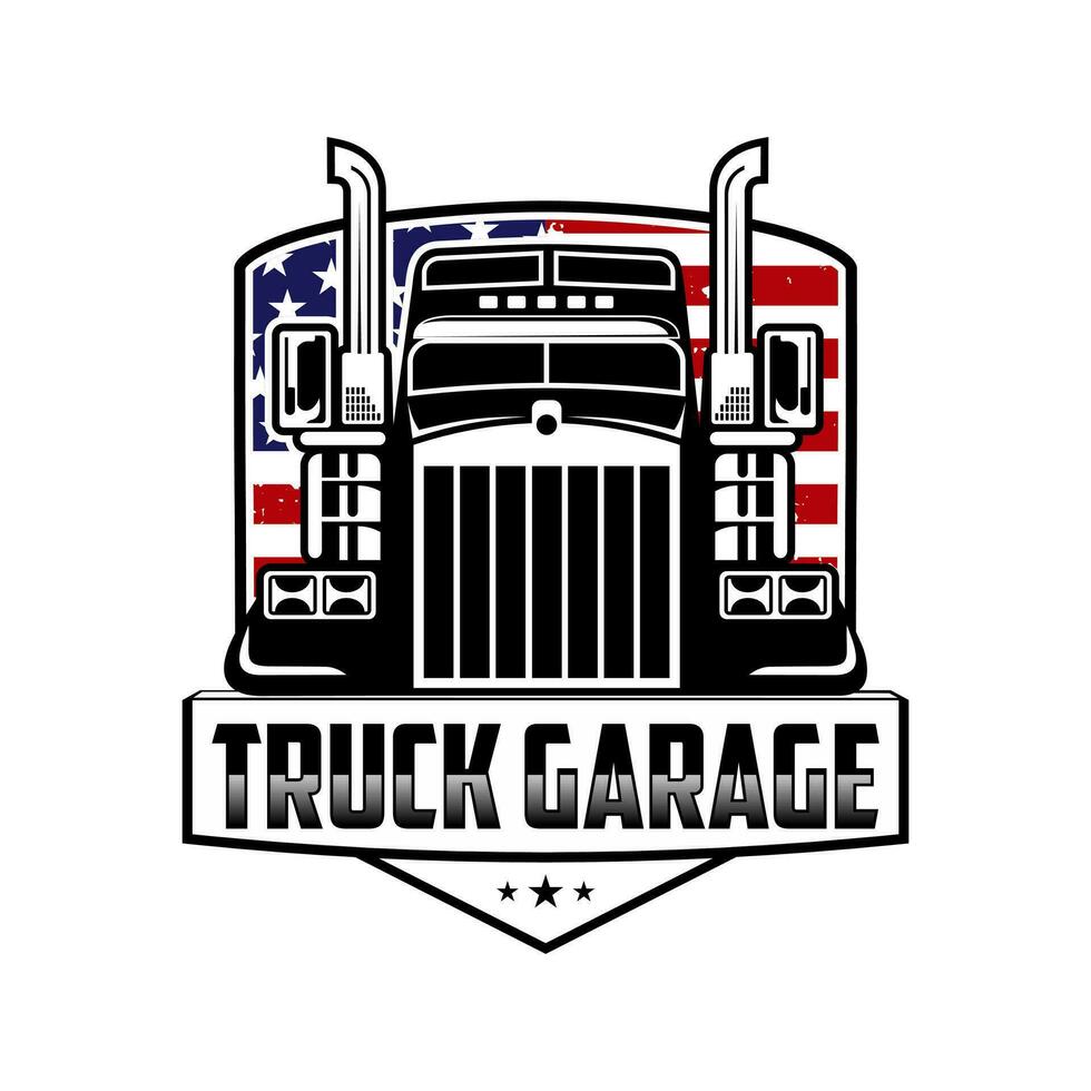 un camion garage inspiration logo conception. vecteur illustration avec le image de un vieux classique voiture, conception logos, affiches, bannières, signalisation.