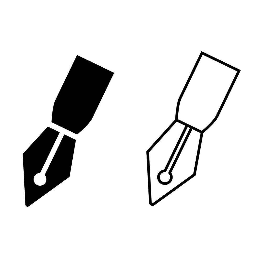 stylo vecteur icône ensemble. écrire illustration signe collection. La peinture symbole ou logo.