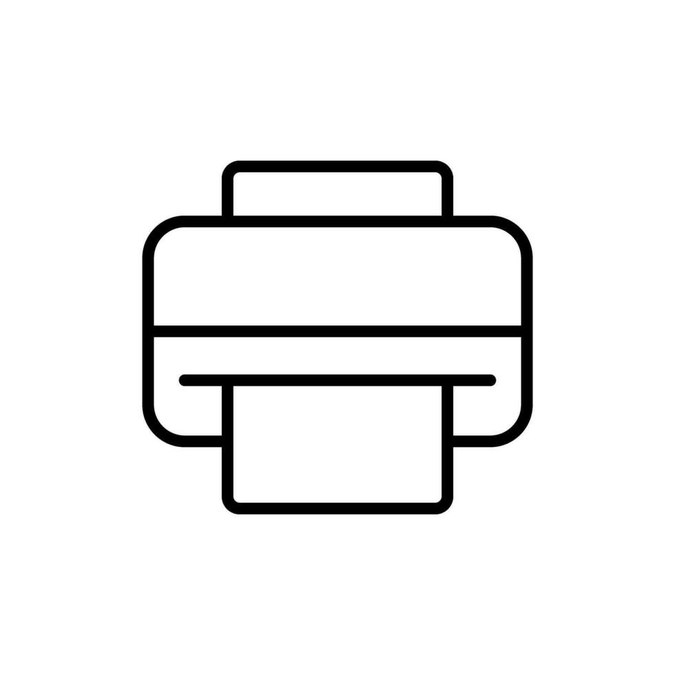 imprimante icône vecteur. fax illustration signe. impression symbole ou logo. vecteur