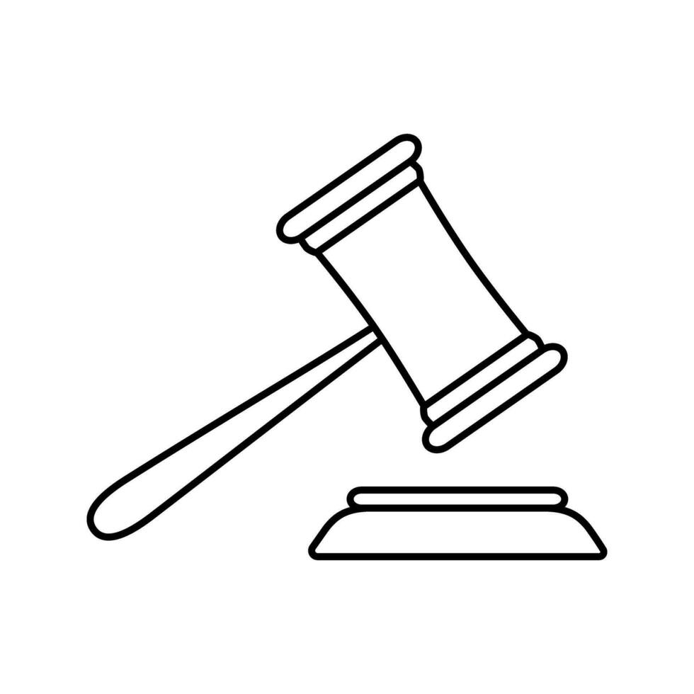 loi icône vecteur. Justice illustration signe. tribunal symbole. vecteur