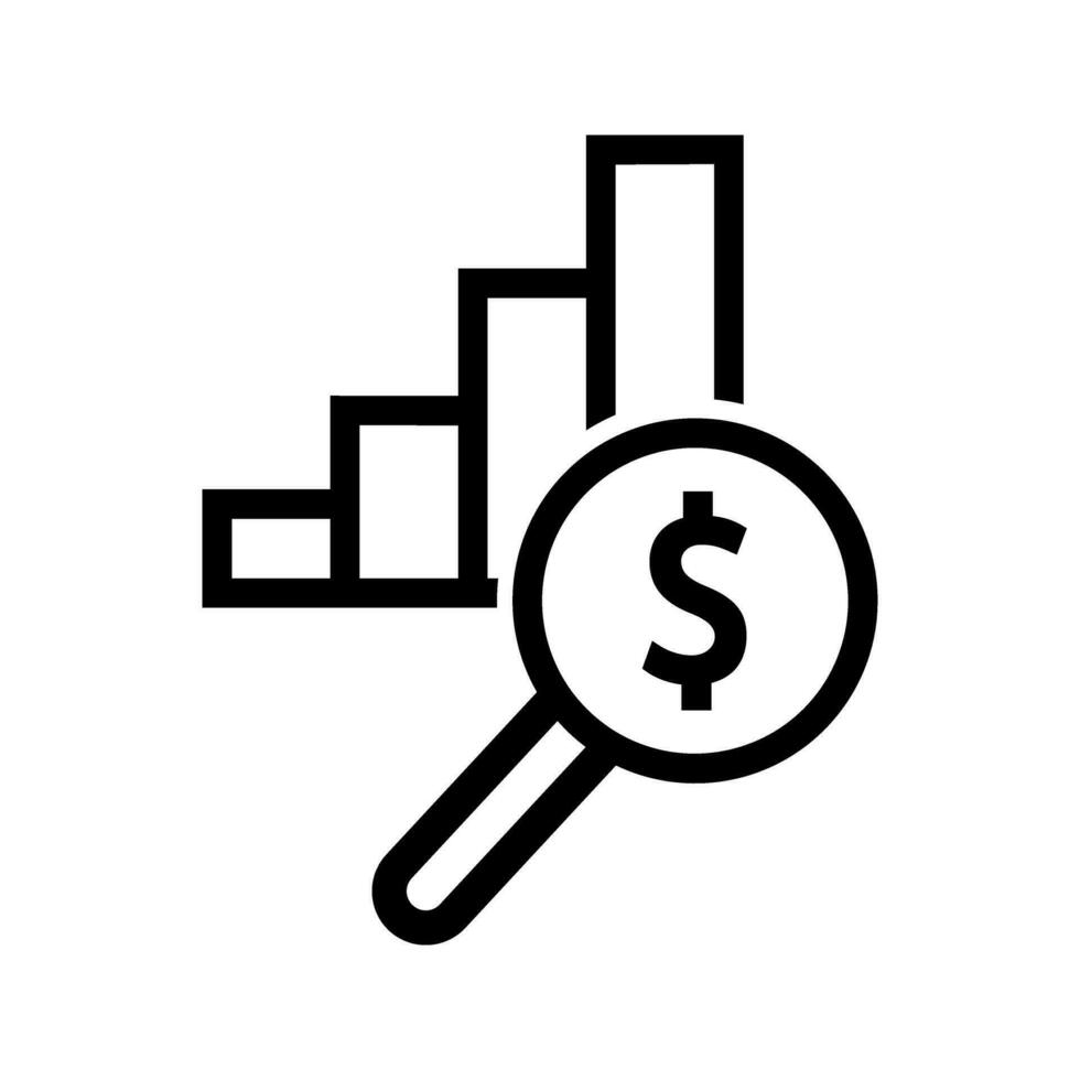 la finance icône vecteur. une analyse illustration signe. analytique symbole. vecteur