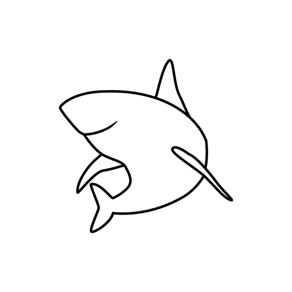 requin icône vecteur. mer la vie illustration signe. poisson symbole ou logo. vecteur