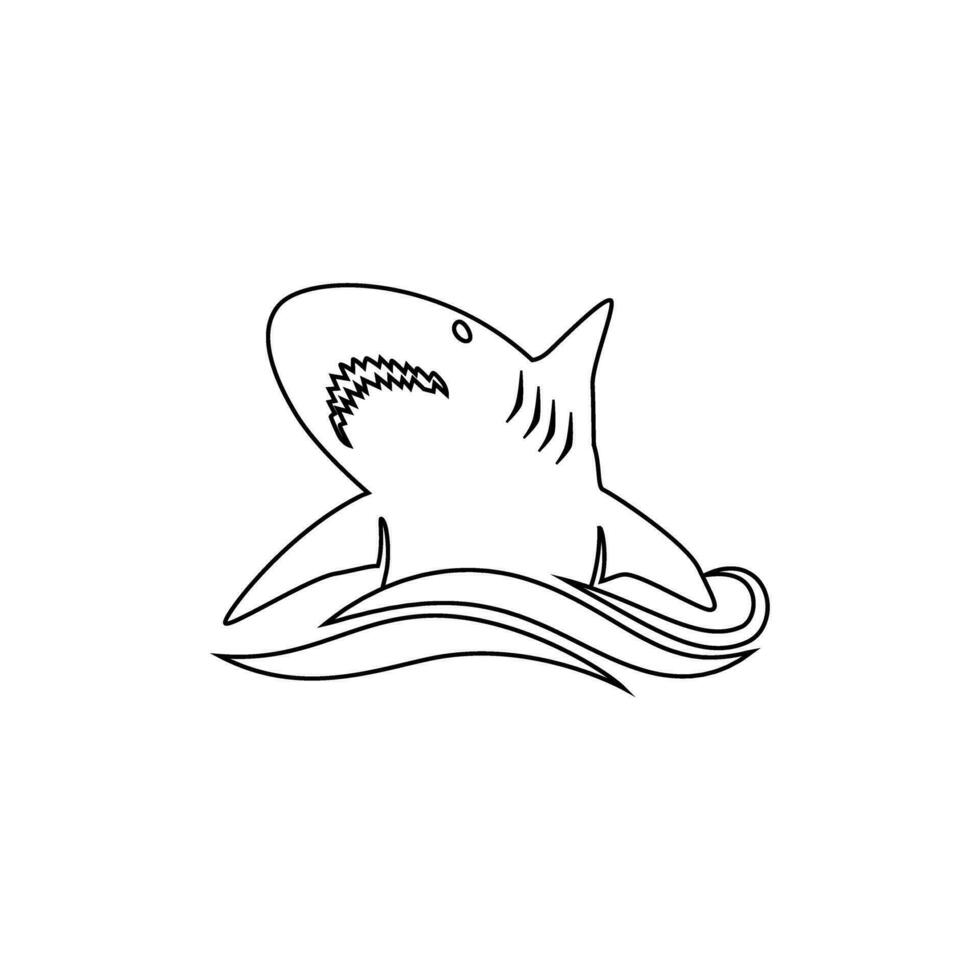 requin icône vecteur. mer la vie illustration signe. poisson symbole ou logo. vecteur