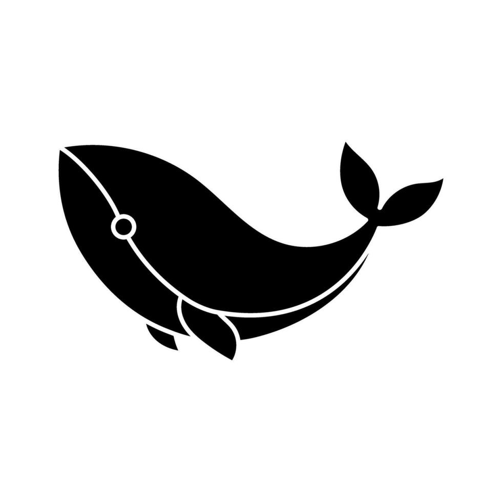 bébé baleine icône vecteur. baleine illustration signe. sperme baleine symbole. mer la vie logo. vecteur