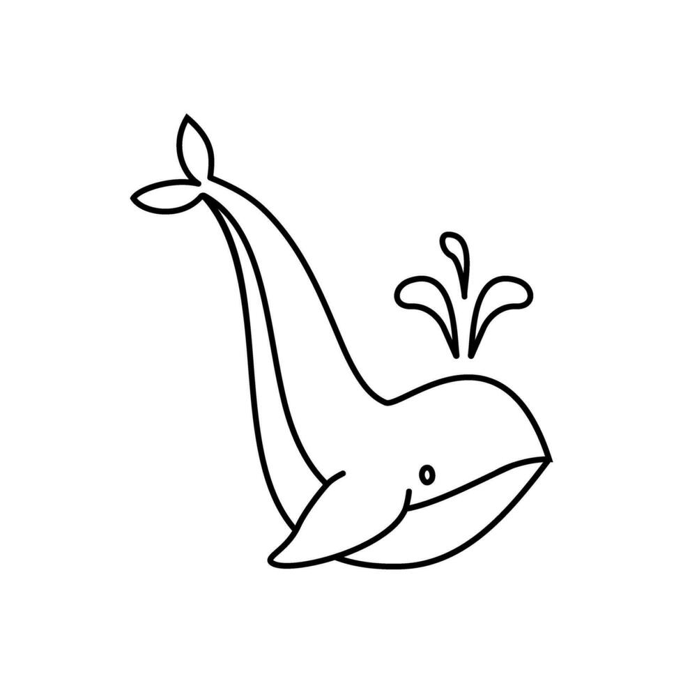 bébé baleine icône vecteur. baleine illustration signe. sperme baleine symbole. mer la vie logo. vecteur