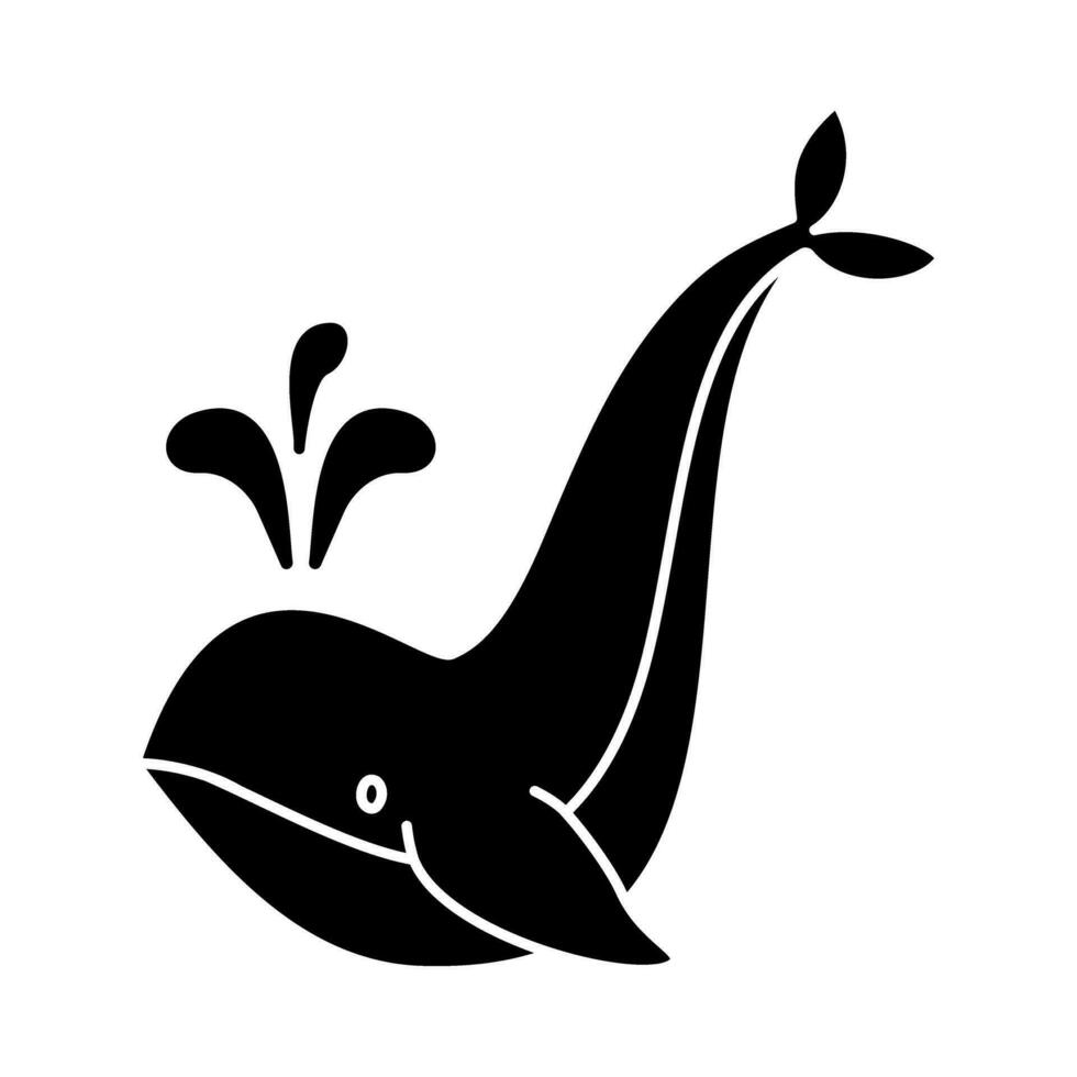 bébé baleine icône vecteur. baleine illustration signe. sperme baleine symbole. mer la vie logo. vecteur
