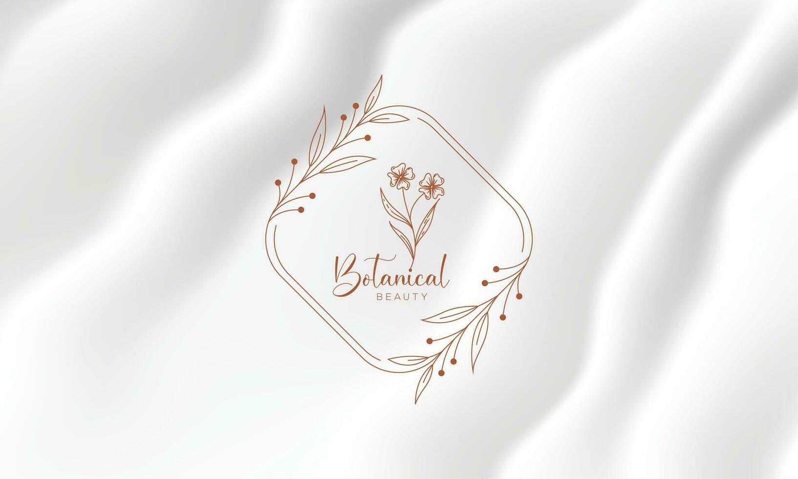 logo dessiné à la main d'élément floral botanique avec fleur et feuilles sauvages. logo pour spa et salon de beauté, boutique, magasin bio, mariage, designer floral, intérieur, photographie, cosmétique. vecteur