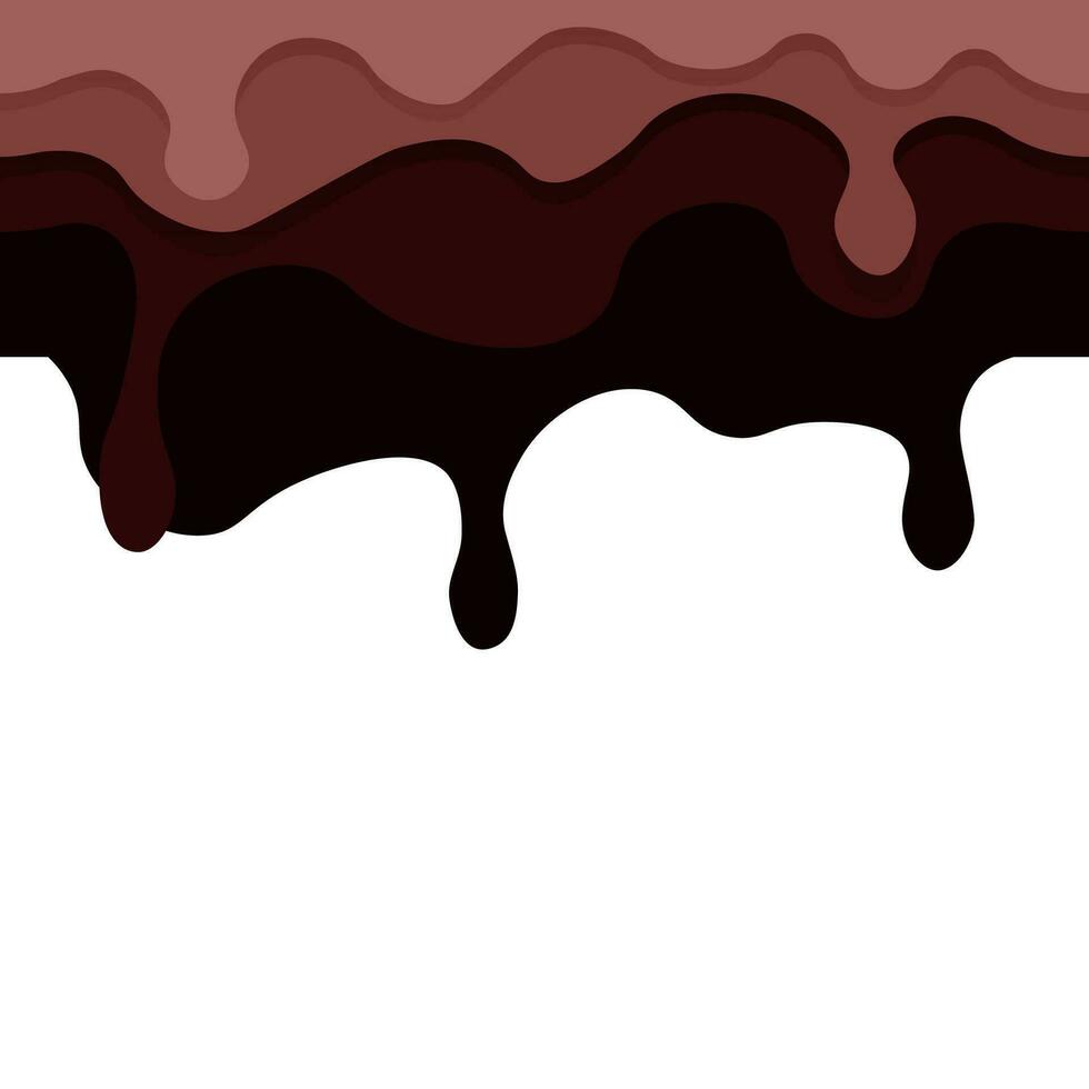 Chocolat s'égoutte de différent couleurs dans une sans couture frontière vecteur