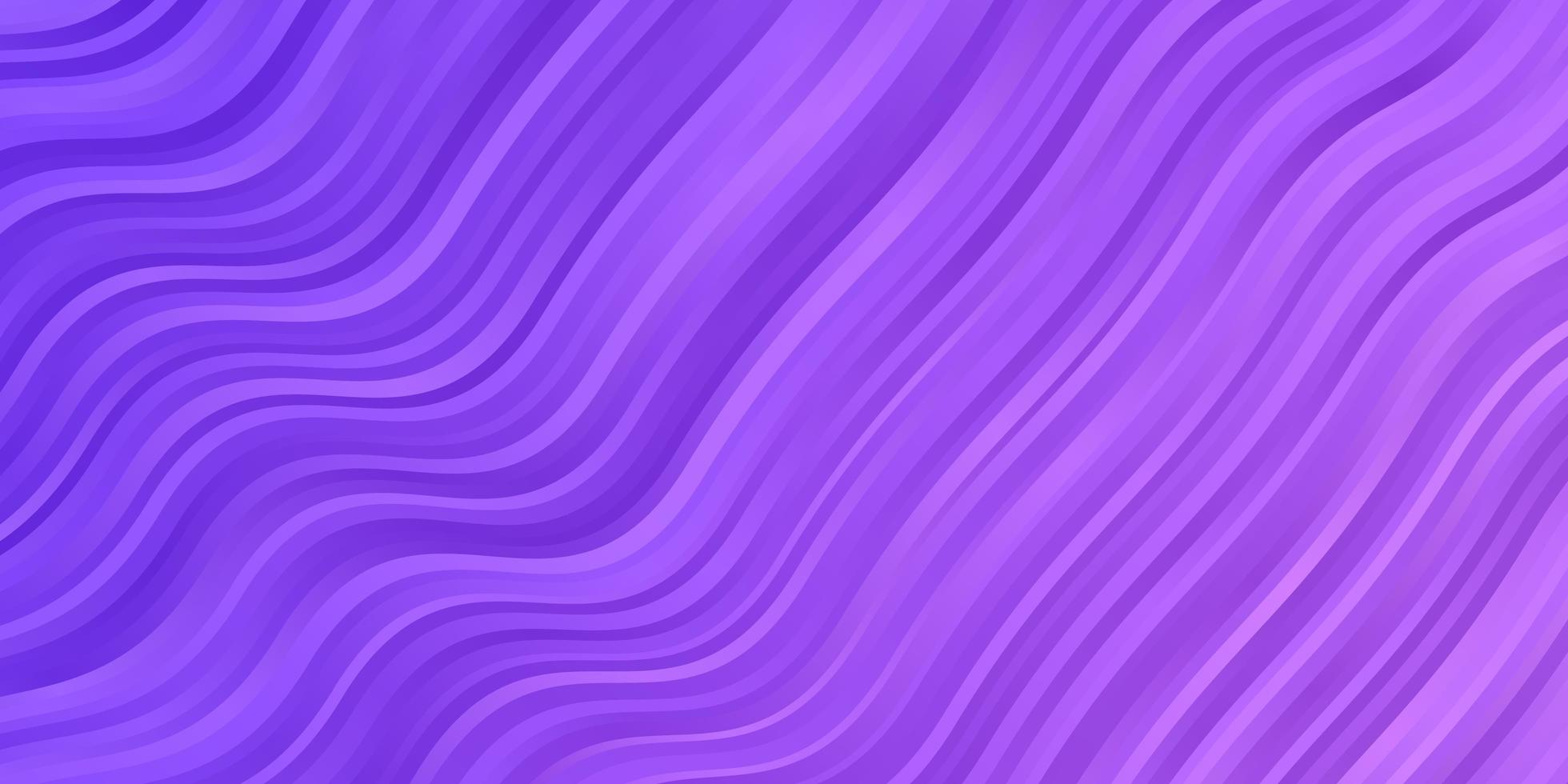 fond de vecteur violet clair avec illustration dégradé abstrait arcs avec modèle de lignes tordues pour téléphones portables