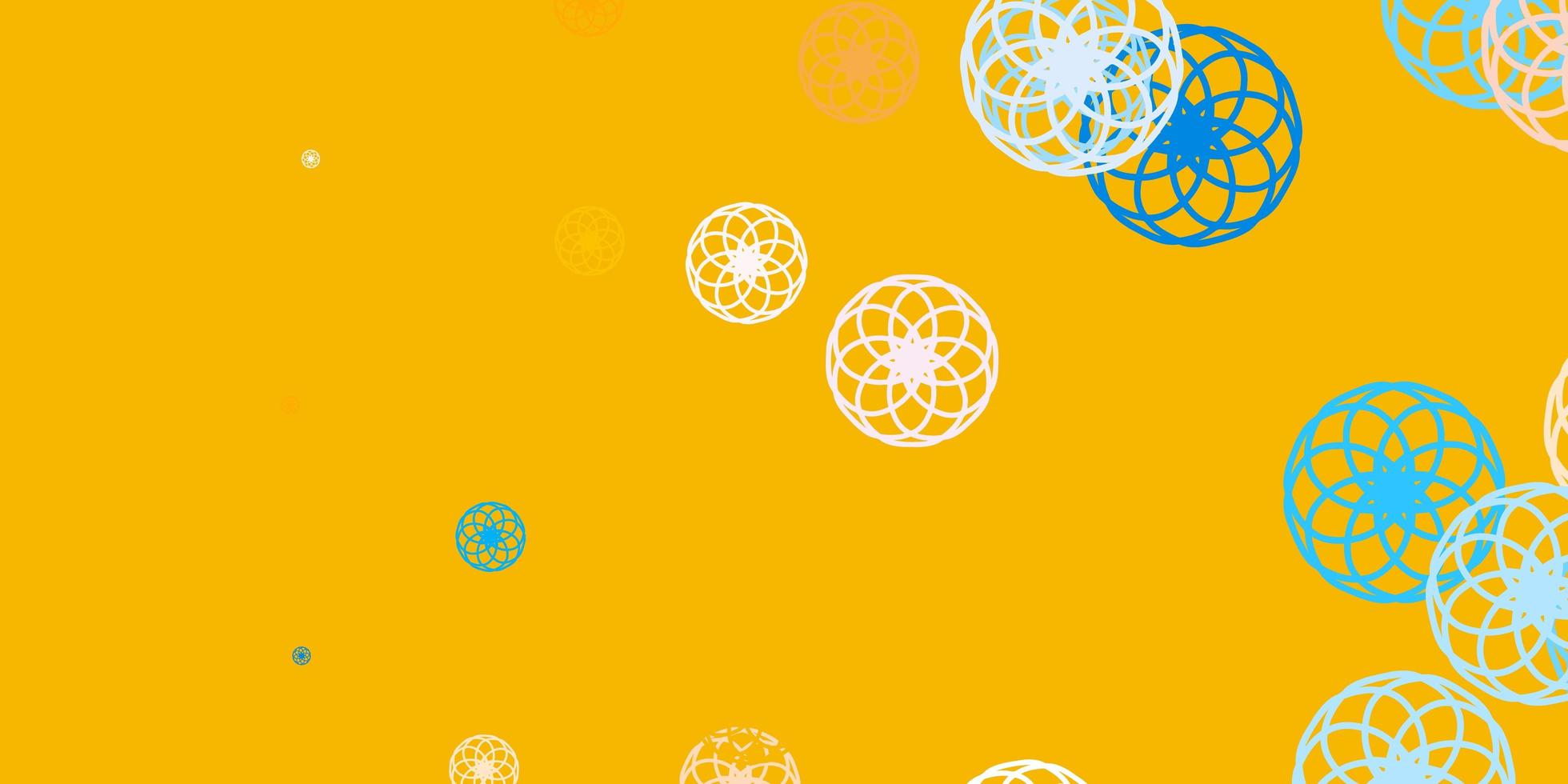 modèle vectoriel jaune bleu clair avec des cercles