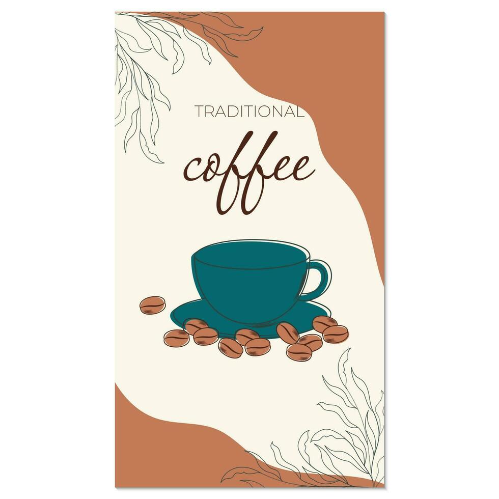 conception d'affiche de café vecteur