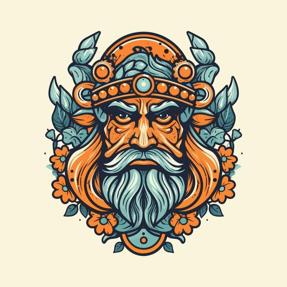déchaîner votre interne guerrier avec une féroce viking logo conception illustration vecteur