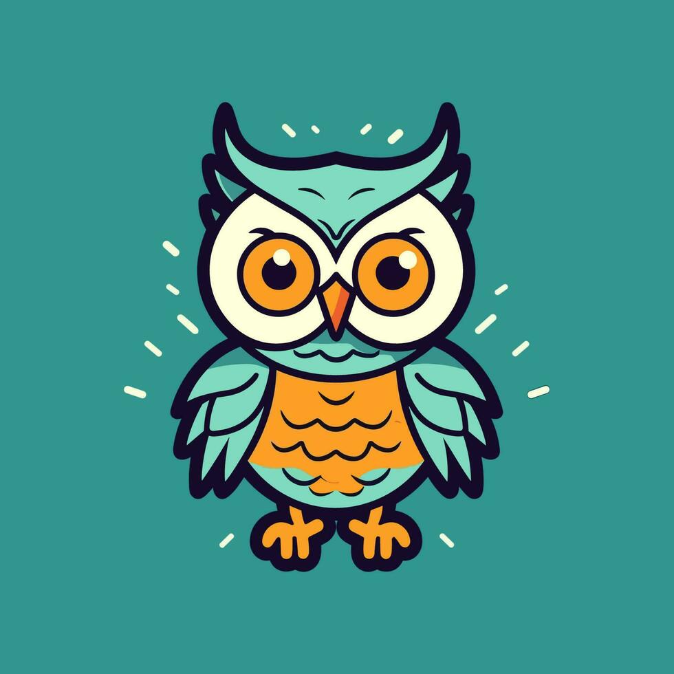 mignonne hibou illustration est charmant et délicieux, parfait pour dessins cette sont capricieux et attachant. vecteur