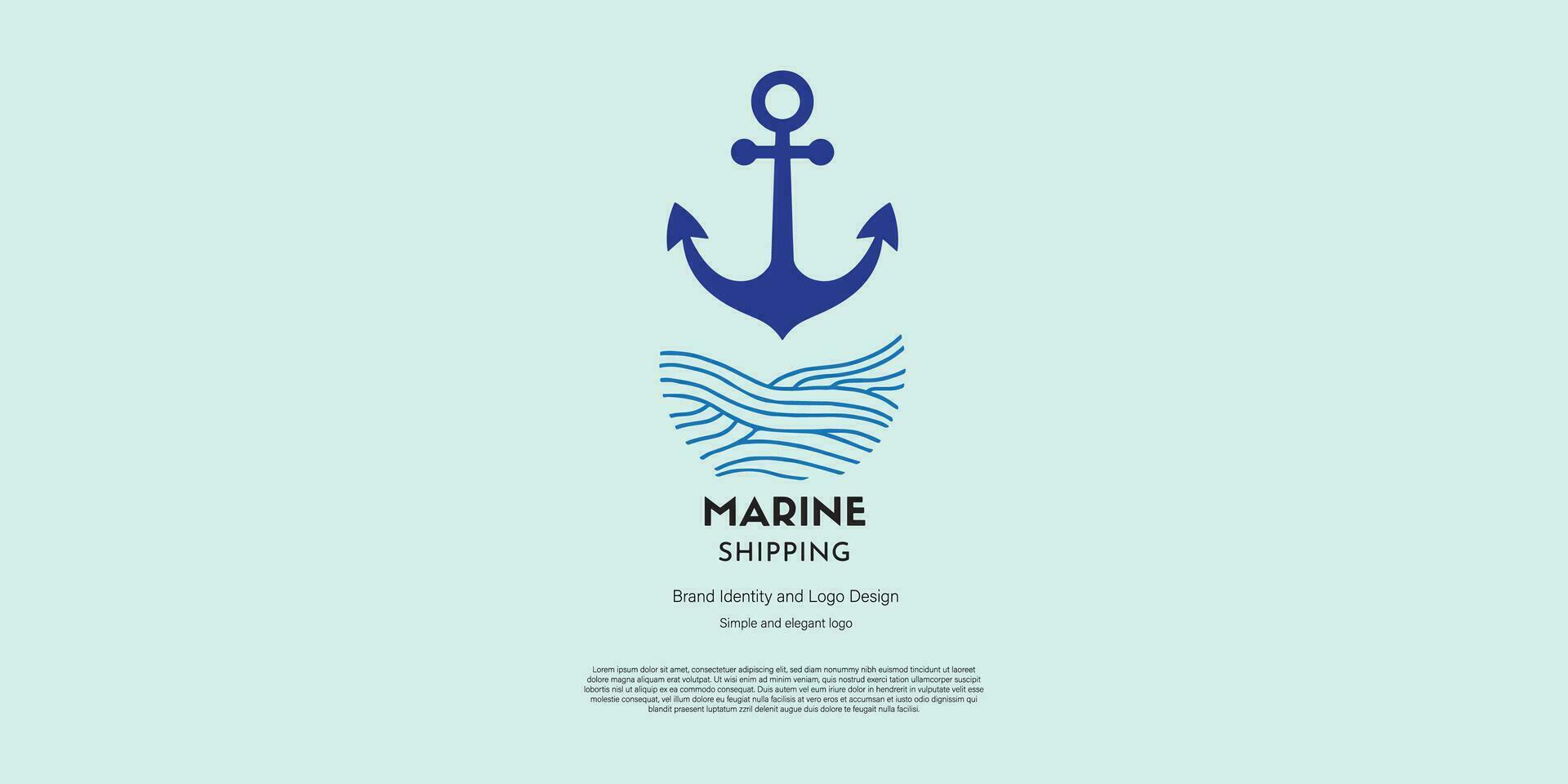 Marin livraison logo conception pour la logistique entreprise ou naval vecteur