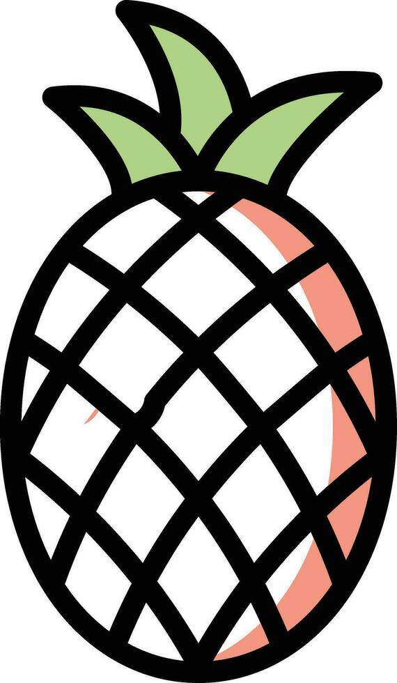 illustration vectorielle d'ananas sur fond.symboles de qualité premium.icônes vectorielles pour le concept et la conception graphique. vecteur