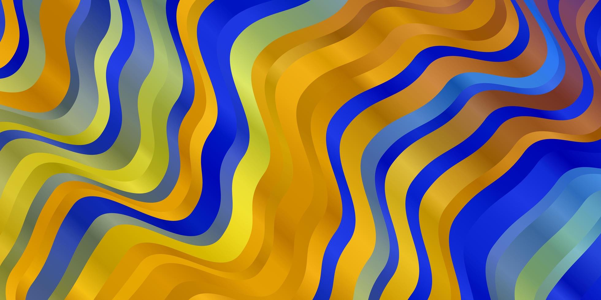 modèle vectoriel jaune bleu clair avec illustration colorée de lignes dans un style abstrait avec des lignes pliées meilleure conception pour vos bannières d'affiches