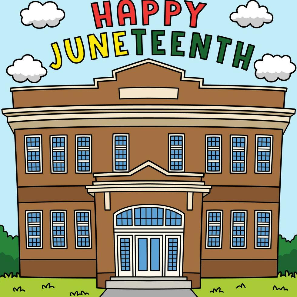 content juneteenth coloré dessin animé illustration vecteur