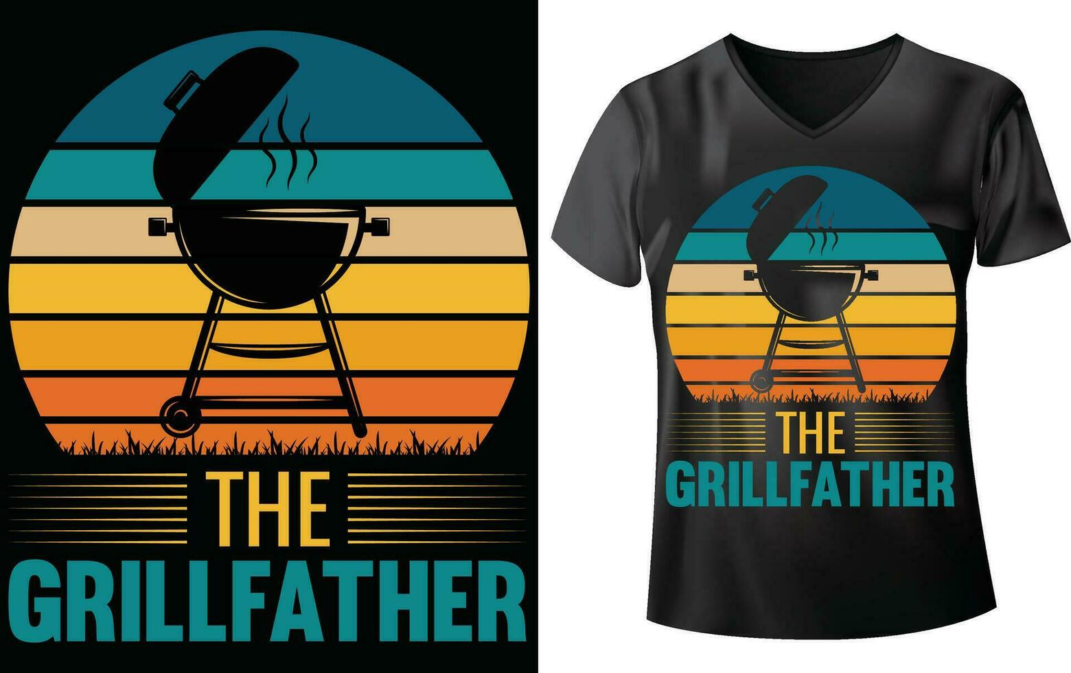 conception de t-shirt barbecue vecteur