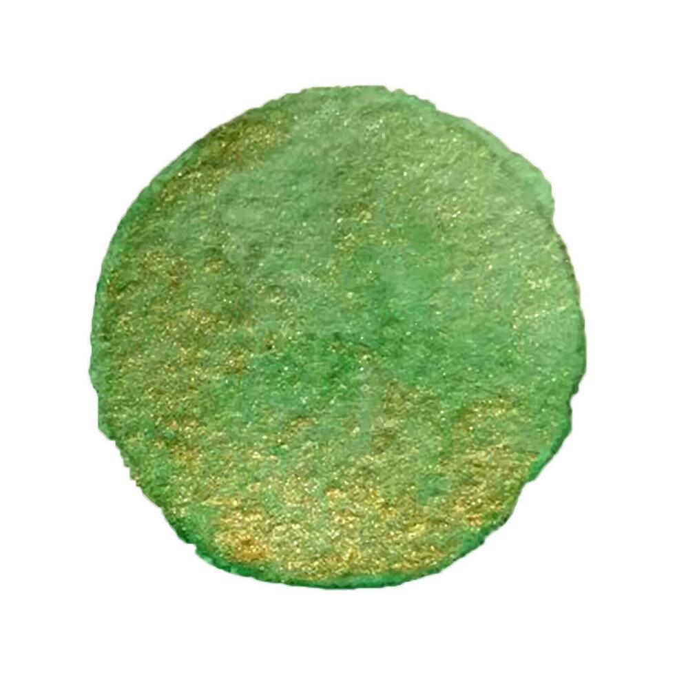 aquarelle vert cercle texture avec or. vecteur aquarelle cercle élément pour conception isolé sur blanc Contexte