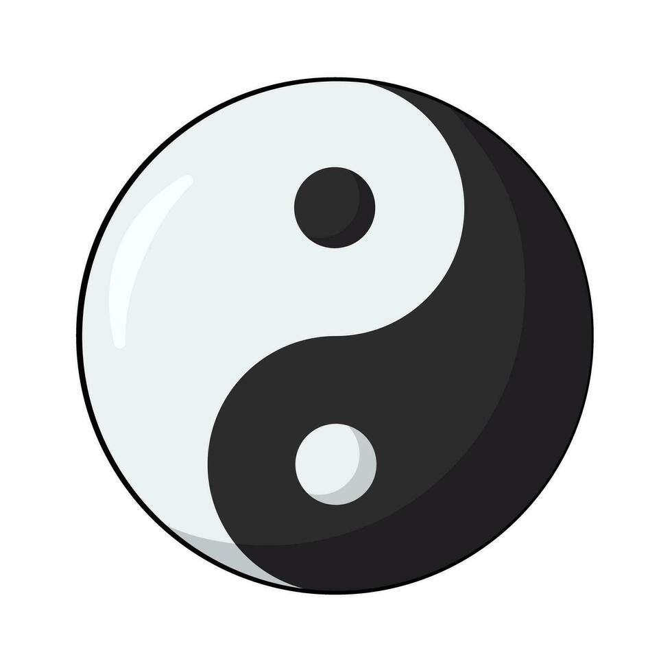 symbole yin yang vecteur