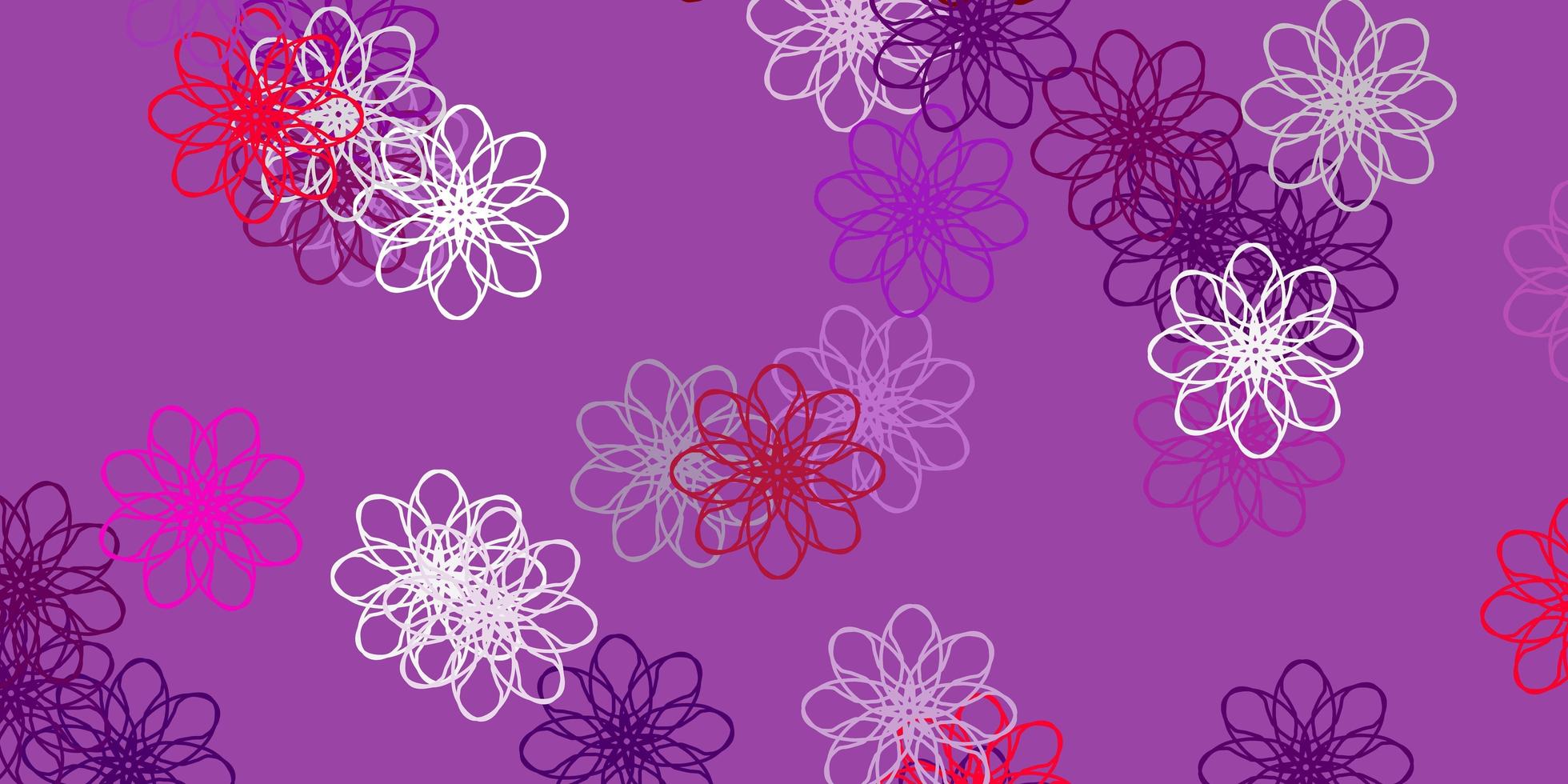 illustration naturelle de vecteur rose violet clair avec des fleurs