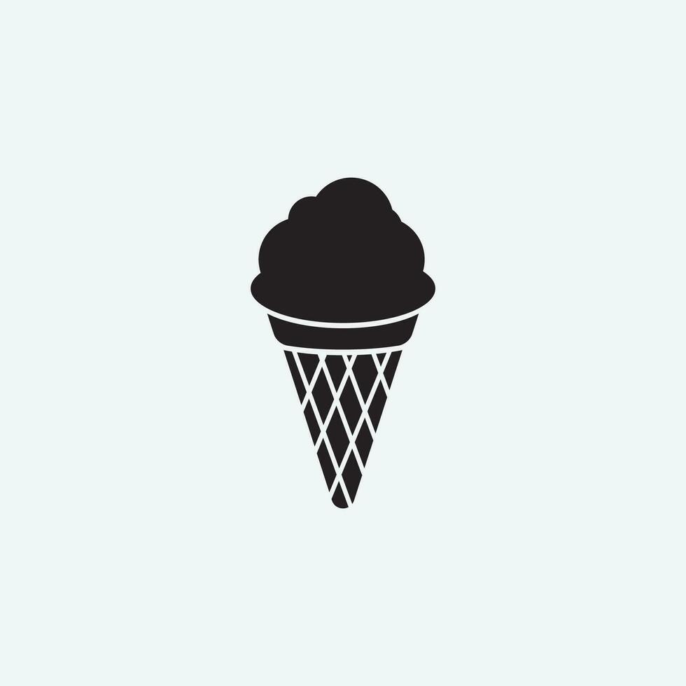 la glace crème illustration logo modèle avec Facile vecteur concept.