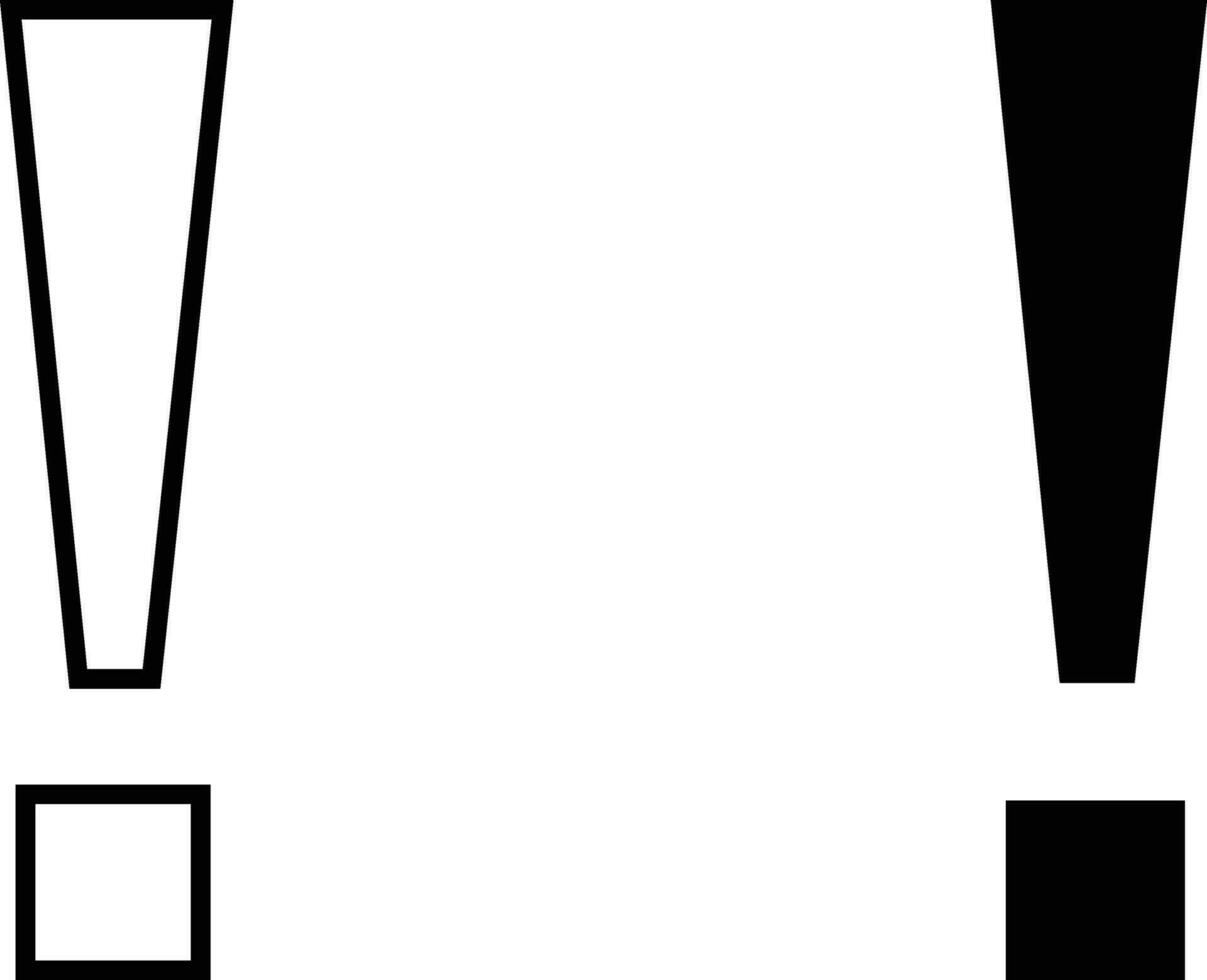 exclamation marque icône feuille, Facile branché plat style ligne et solide isolé vecteur illustration sur blanc Contexte. pour applications, logo, sites Internet, symbole , interface utilisateur, ux, graphique et la toile conception. eps dix.