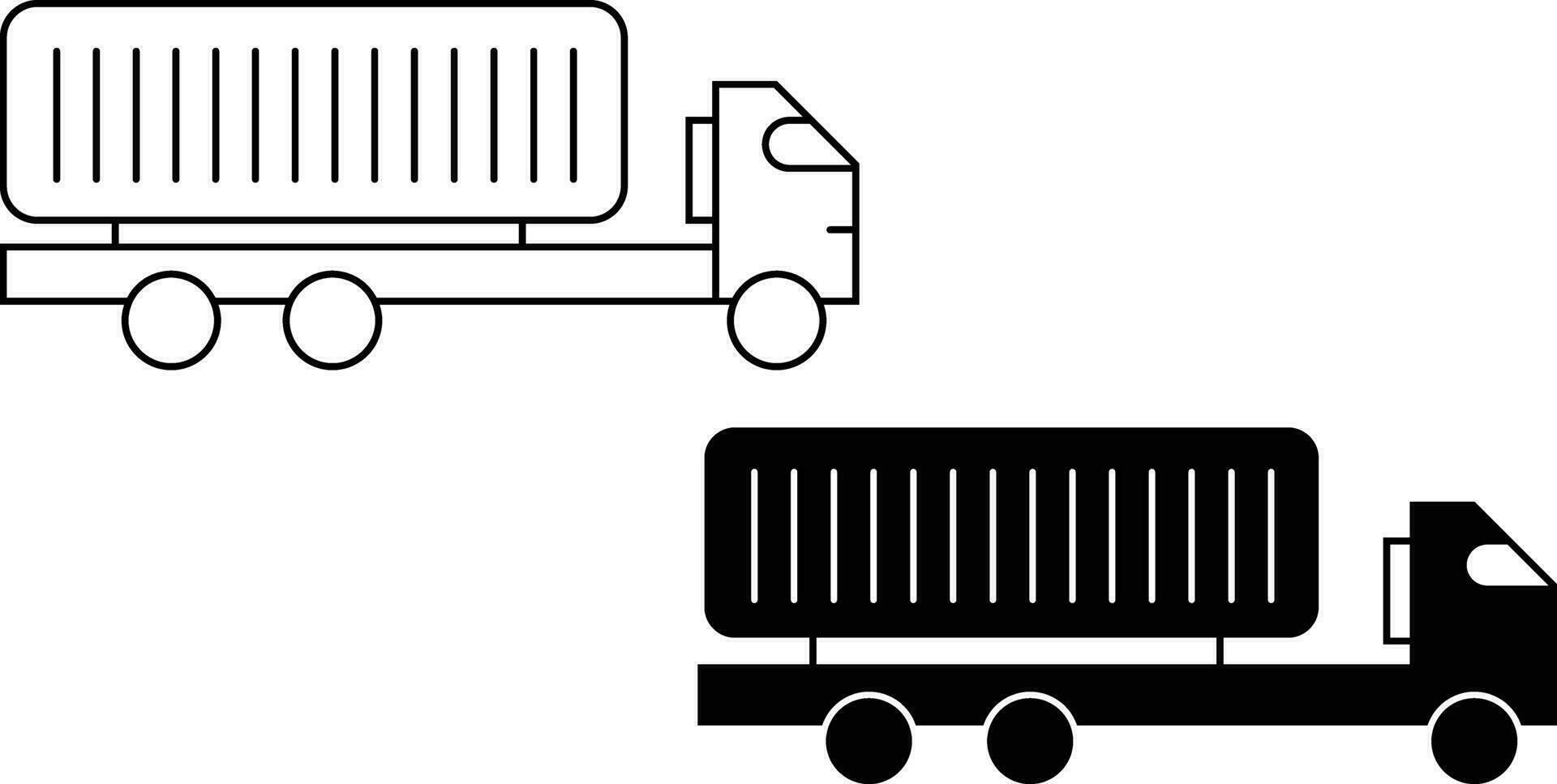 un camion icône feuille, Facile branché plat style ligne et solide isolé vecteur illustration sur blanc Contexte. pour applications, logo, sites Internet, symbole , interface utilisateur, ux, graphique et la toile conception. eps dix.