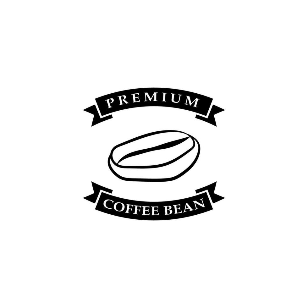 café haricot logo conception concept vecteur illustration idée