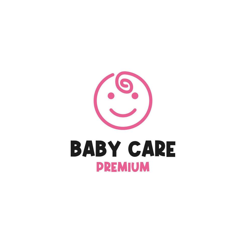 bébé se soucier logo conception concept vecteur illustration symbole icône