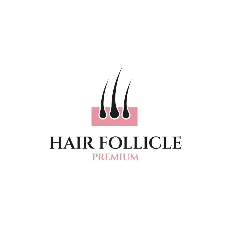 cheveux follicule logo pour cheveux se soucier clinique conception concept vecteur illustration symbole icône