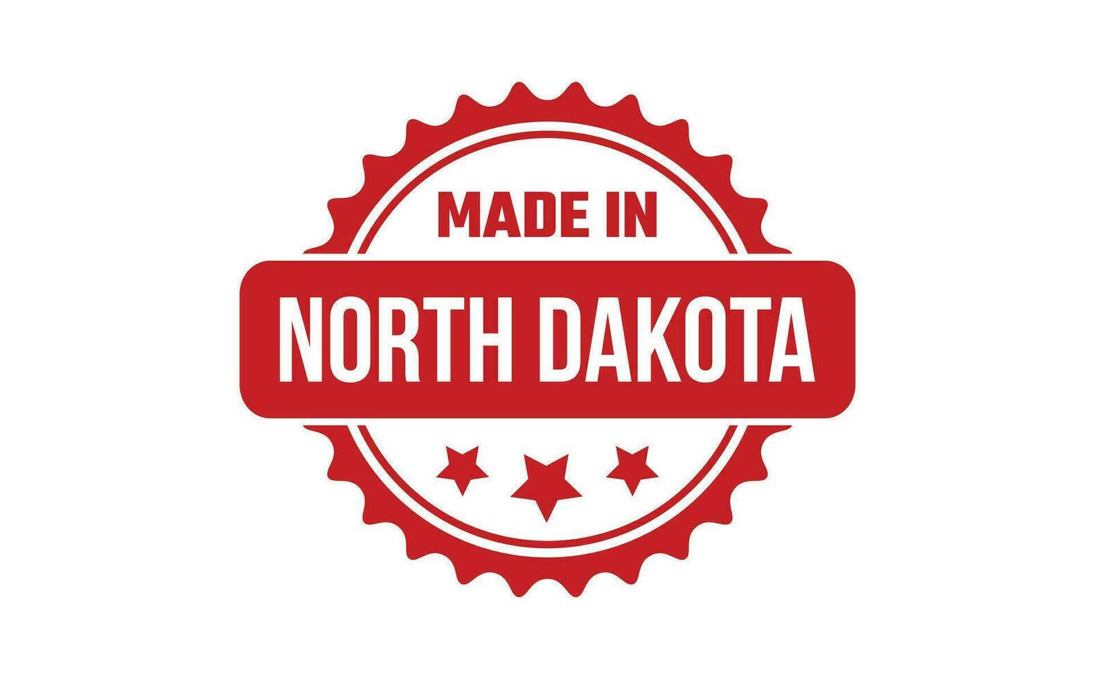fabriqué dans Nord Dakota caoutchouc timbre vecteur