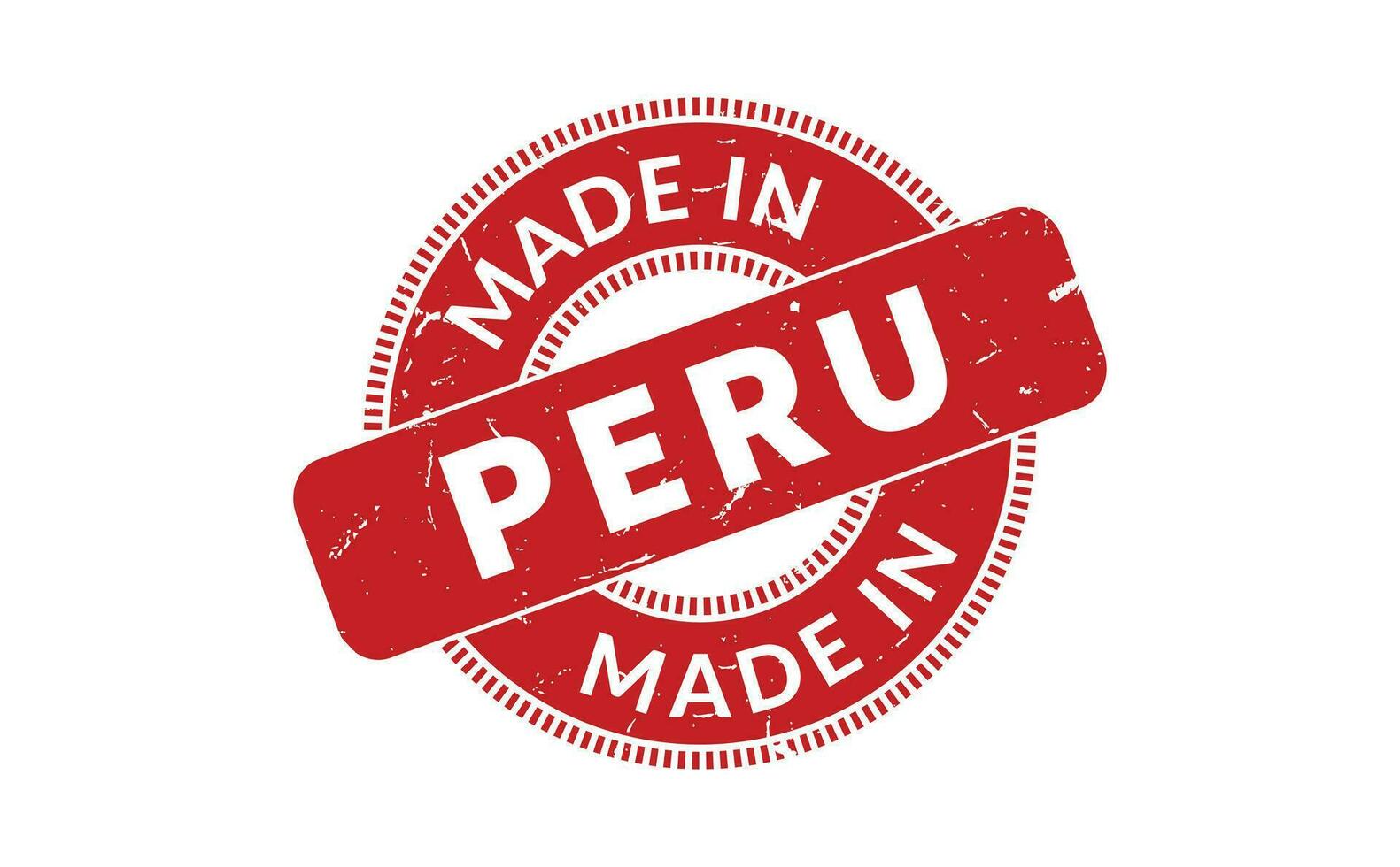 fabriqué dans Pérou caoutchouc timbre vecteur