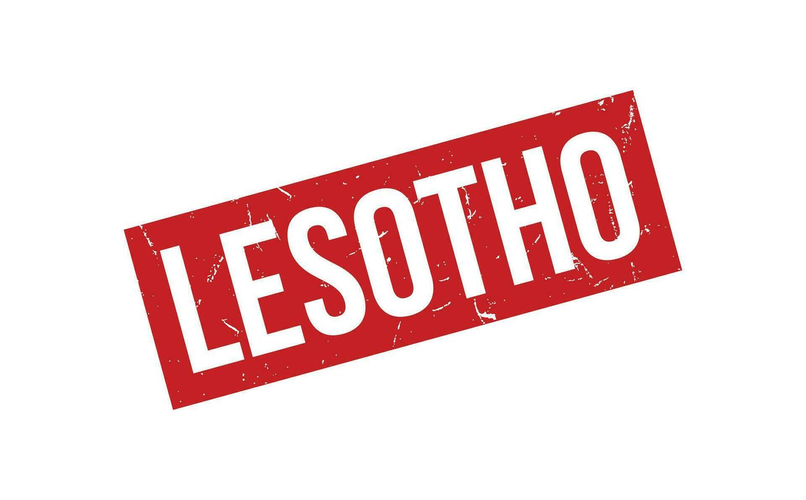 Lesotho caoutchouc timbre joint vecteur