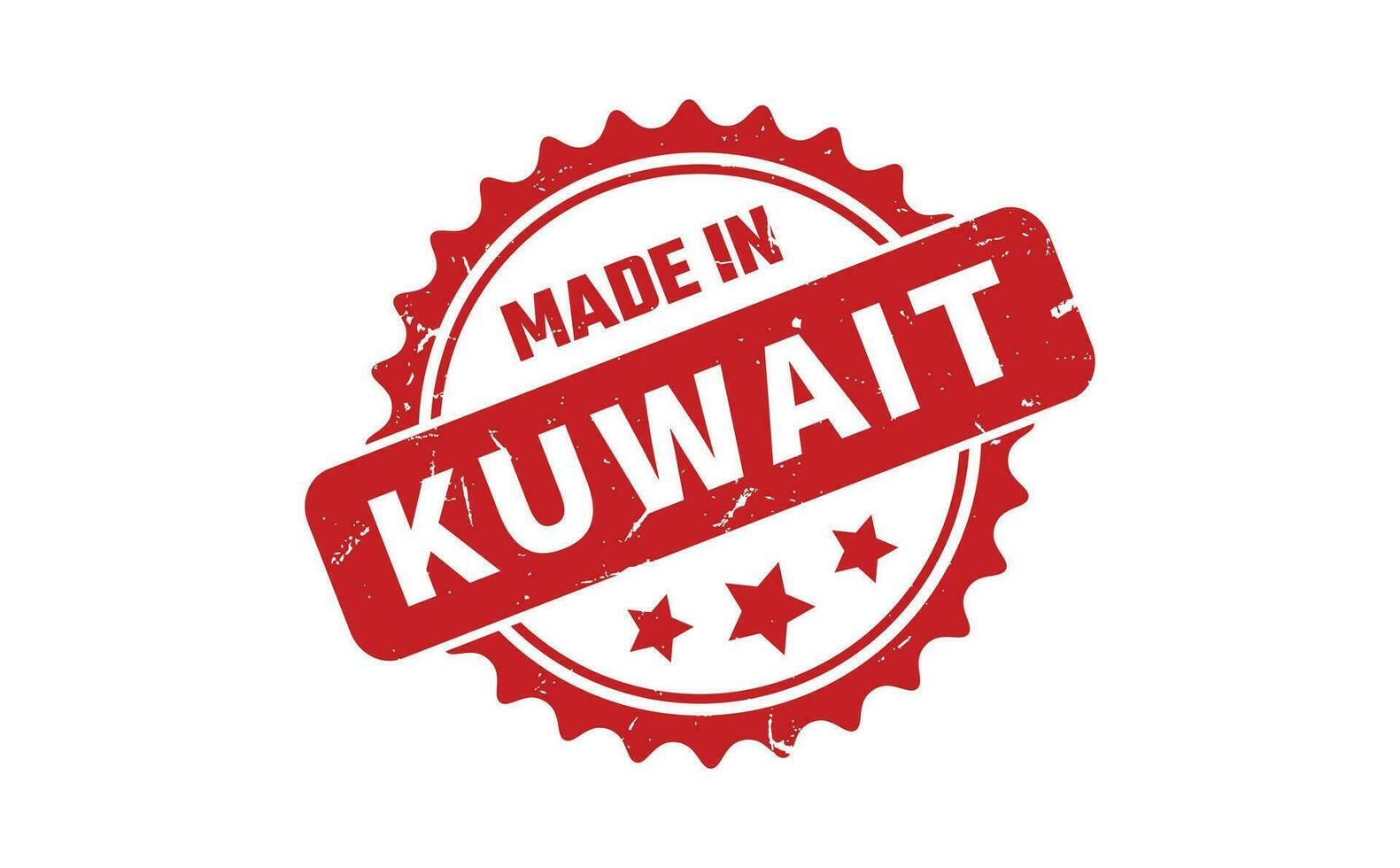 fabriqué dans Koweit caoutchouc timbre vecteur