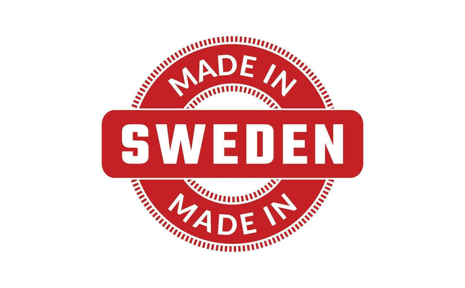 fabriqué dans Suède caoutchouc timbre vecteur