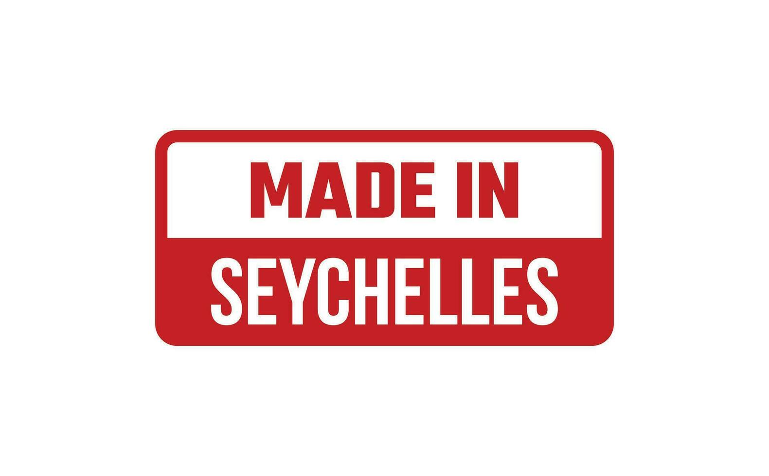 fabriqué dans les Seychelles caoutchouc timbre vecteur