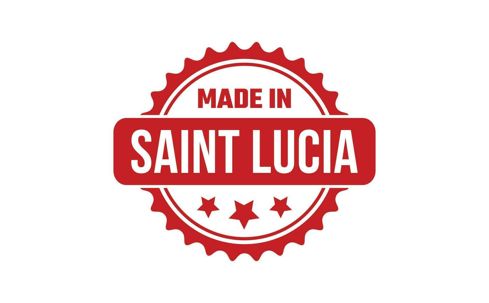 fabriqué dans Saint lucia caoutchouc timbre vecteur