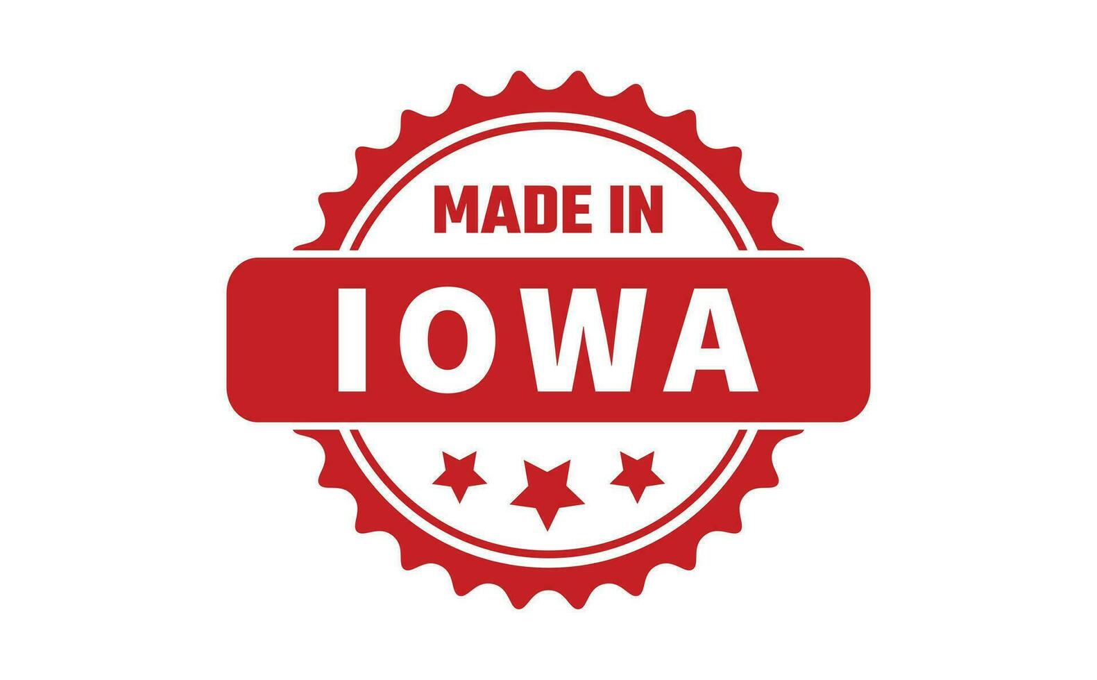 fabriqué dans Iowa caoutchouc timbre vecteur