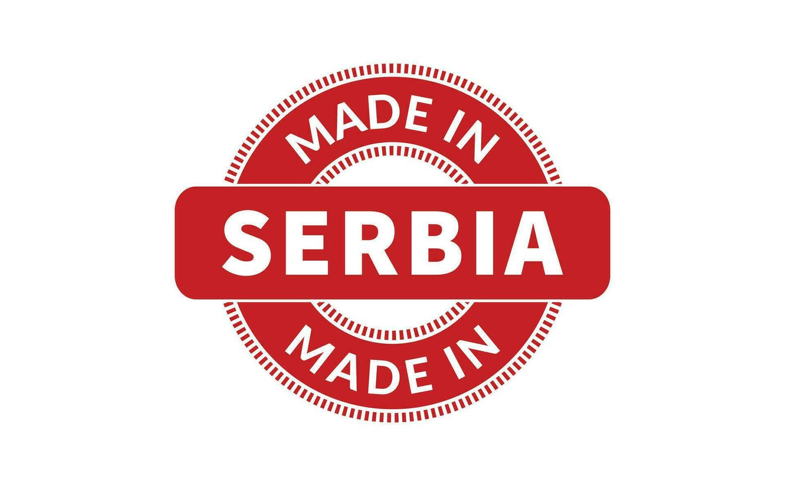 fabriqué dans Serbie caoutchouc timbre vecteur
