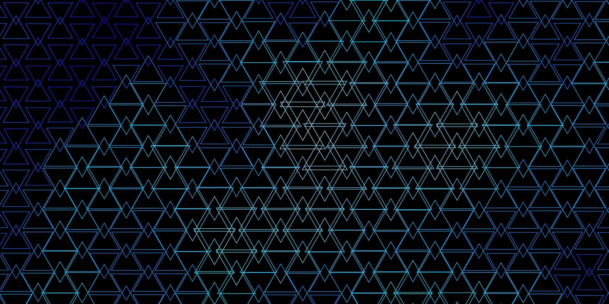 fond de vecteur bleu foncé avec des triangles de lignes triangles dégradés dans un style abstrait sur un modèle de forme simple pour les publicités
