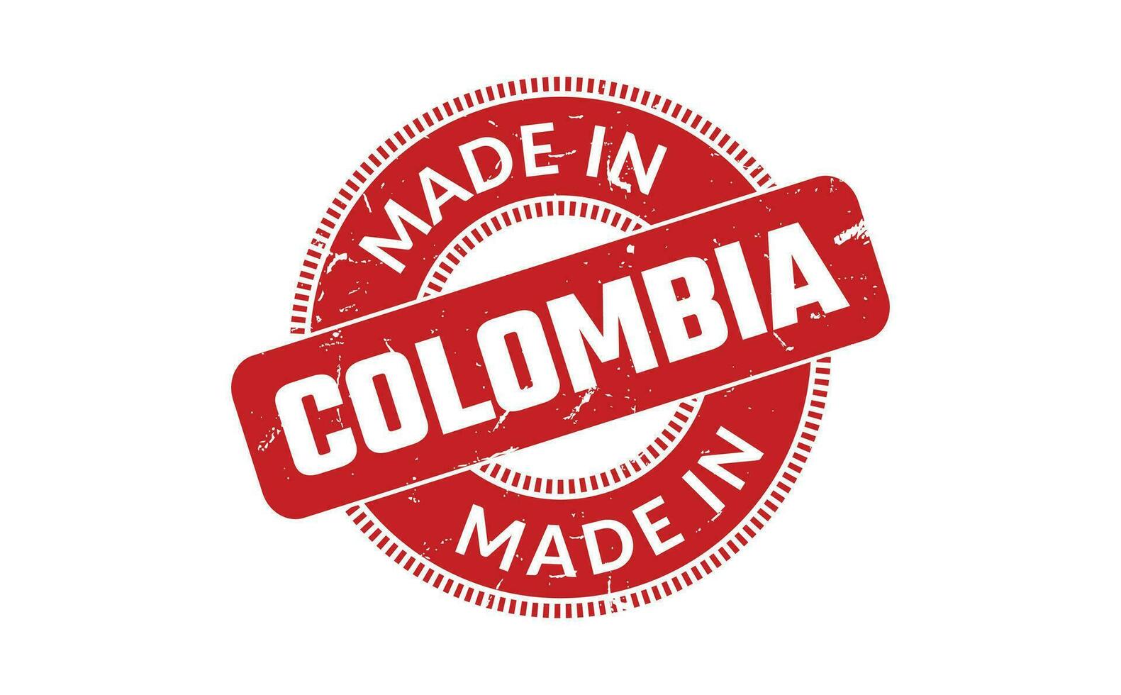 fabriqué dans Colombie caoutchouc timbre vecteur