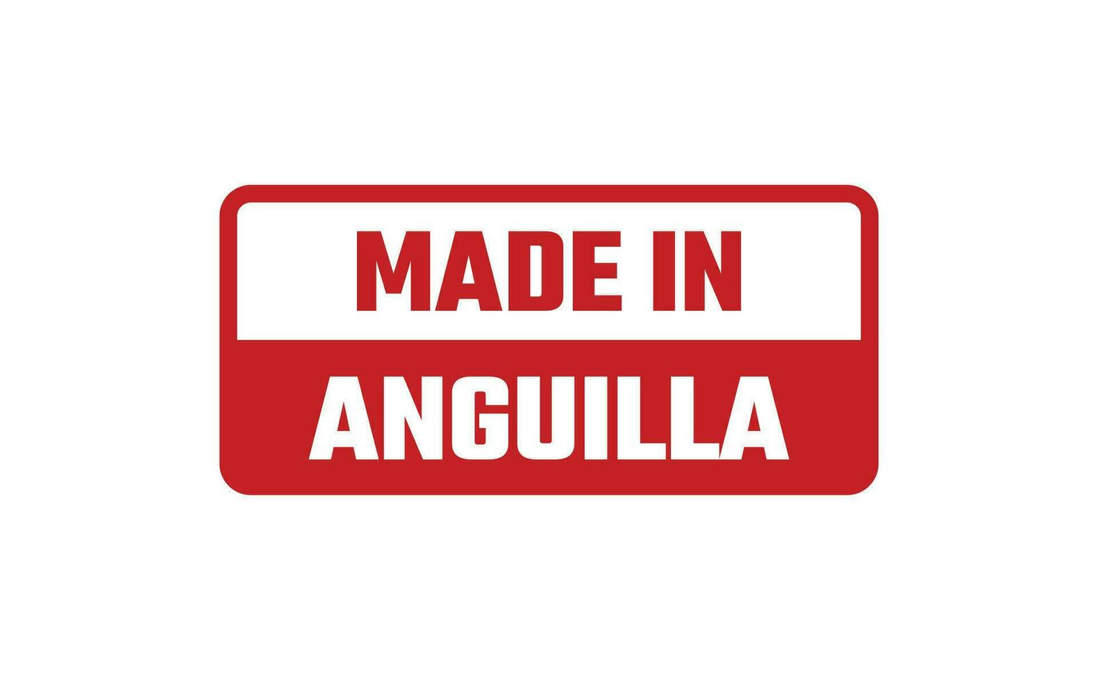 fabriqué dans Anguilla caoutchouc timbre vecteur