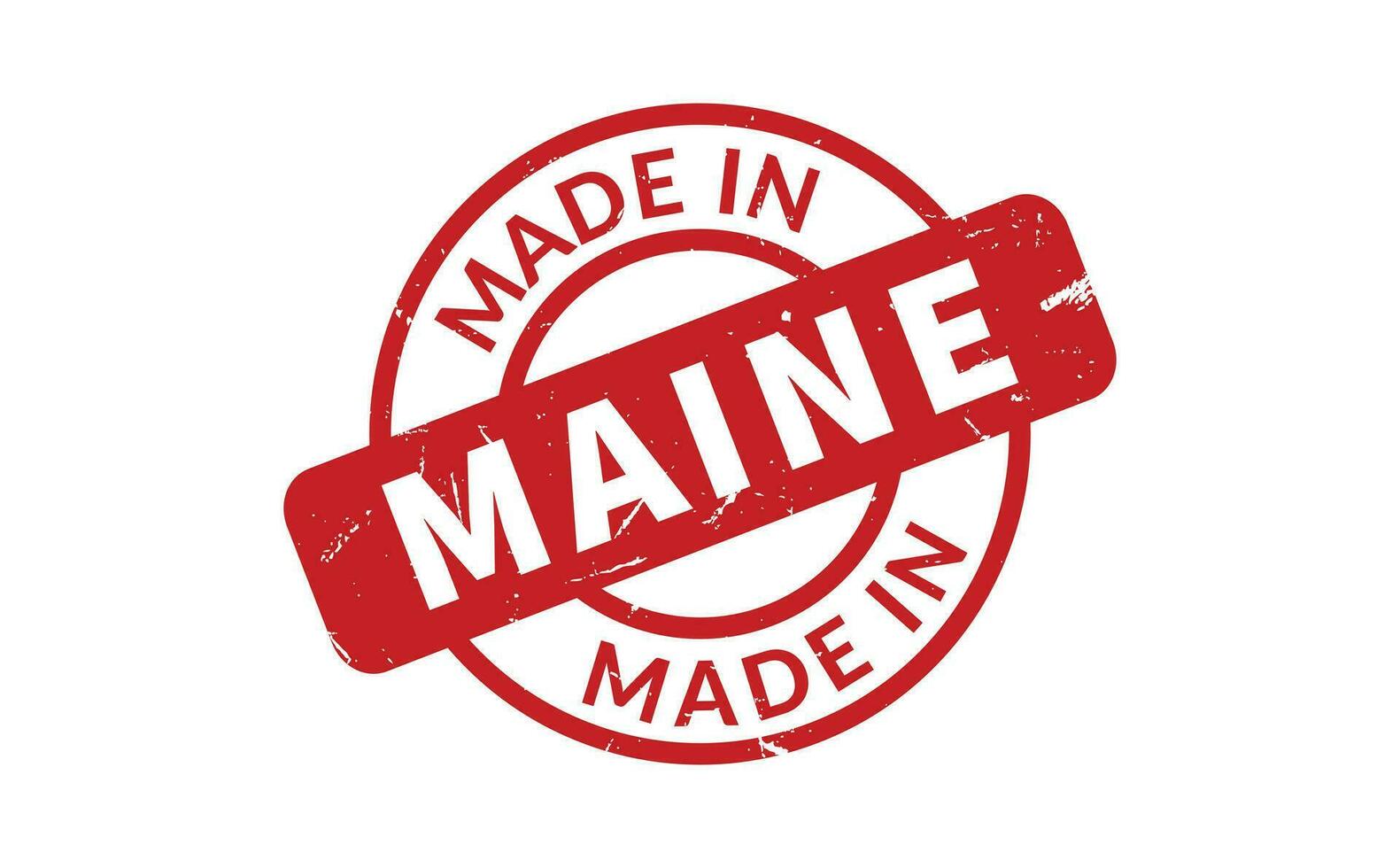 fabriqué dans Maine caoutchouc timbre vecteur